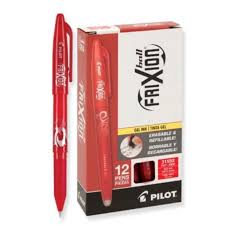 72838315526 Bolígrafo de gel PILOT frixion borrable ROJO C/12