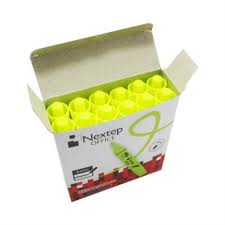 NE-079A Resaltador NEXTEP punta cincel 4 mm COLOR AMARILLO C/12