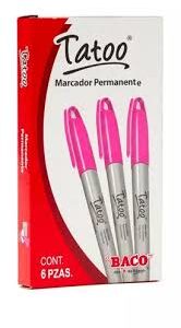 MR163 Marcador permanente punto fino BACO ROSA FUCSIA C/12