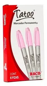 MR164 Marcador permanente punto fino BACO ROSA C/12