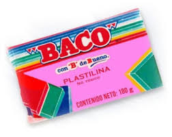 PL005 Plastilina BACO marqueta 180 grs. ROSA