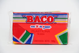 PL006 Plastilina BACO marqueta 180 grs. ROJO