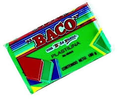 PL007 Plastilina BACO marqueta 180 grs. VERDE CLARO