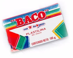 PL012 Plastilina BACO marqueta 180 grs. BLANCA