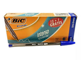 CBB-12A Bolígrafo BIC cristal intenso 1.6 mm AZUL CAJA C/12