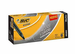 CNP-12NE Bolígrafo BIC precisión y suavidad NEGRO CAJA C/12