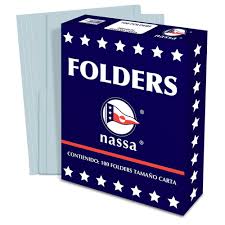 PA1001 Folder NASSA c/100 AZUL CARTA