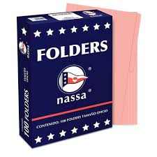 PR1002 Folder NASSA C/100 ROSA OFICIO