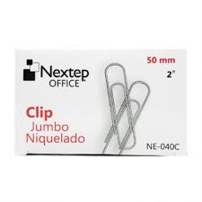 NE-040C Clip jumbo niquelado NEXTEP 50 mm CAJA C/100 CLIPS