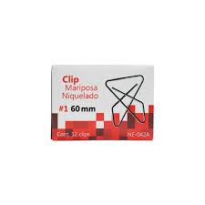NE-024A Clip mariposa NEXTEP NO. 1 60 mm CAJA C/12 CLIPS