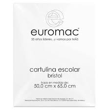 WA0023 Cartulina BRISTOL 50 x 65 cms c/100 hjs BLANCA