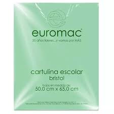 WA0025 Cartulina BRISTOL 50 x 65 cms c/100 hjs VERDE