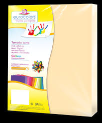 EC0092 Papel cortado de colores carta c/100 hjs CREMA