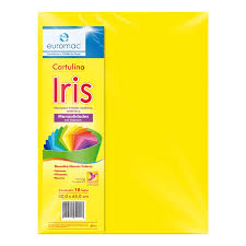 EI0035 Cartulina iris 50 x 65 cms c/10 hjs AMARILLA