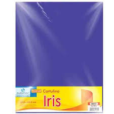 EI0037 Cartulina iris 50 x 65 cms c/10 hjs AZUL ULTRA