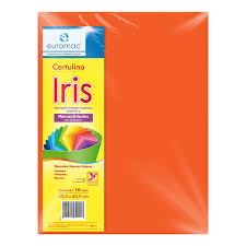 EI0041 Cartulina iris 50 x 65 cms c/10 hjs NARANJA