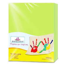 EC0098 Papel cortado pastel carta c/100 hjs VERDE PASTEL