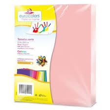 EC0090 Papel cortado pastel carta c/100 hjs ROSA PASTEL